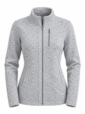 Marc New York Heathered Light Gray Full-Zip Utility Jacket